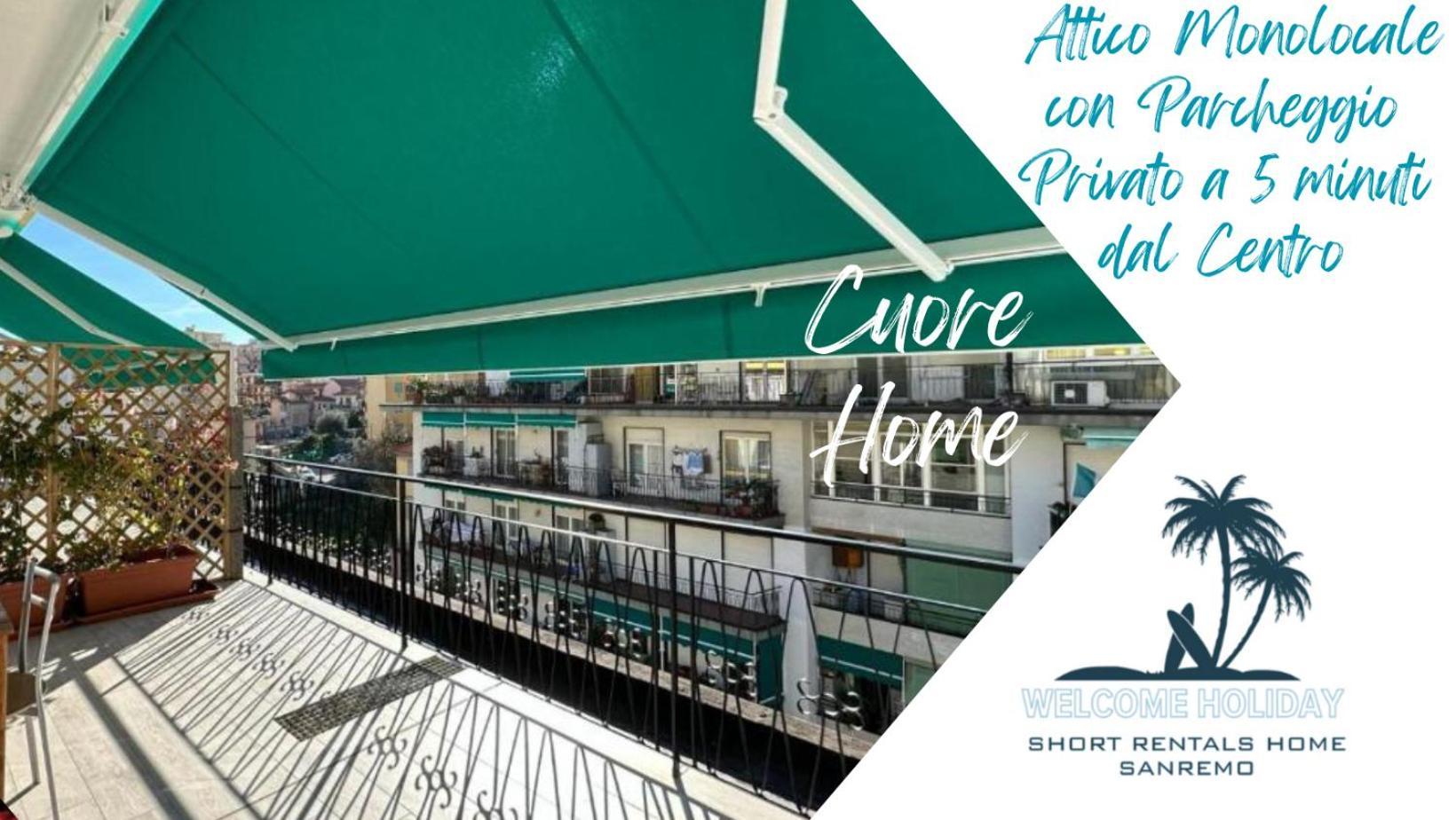 Wh - Cuore Home - Attico Monolocale Con Parcheggio Gratuito - 5 Minuti Dal Centro - Wifi Σαν Ρέμο Εξωτερικό φωτογραφία